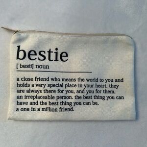 Bestie best friend makeup bag. NWOT